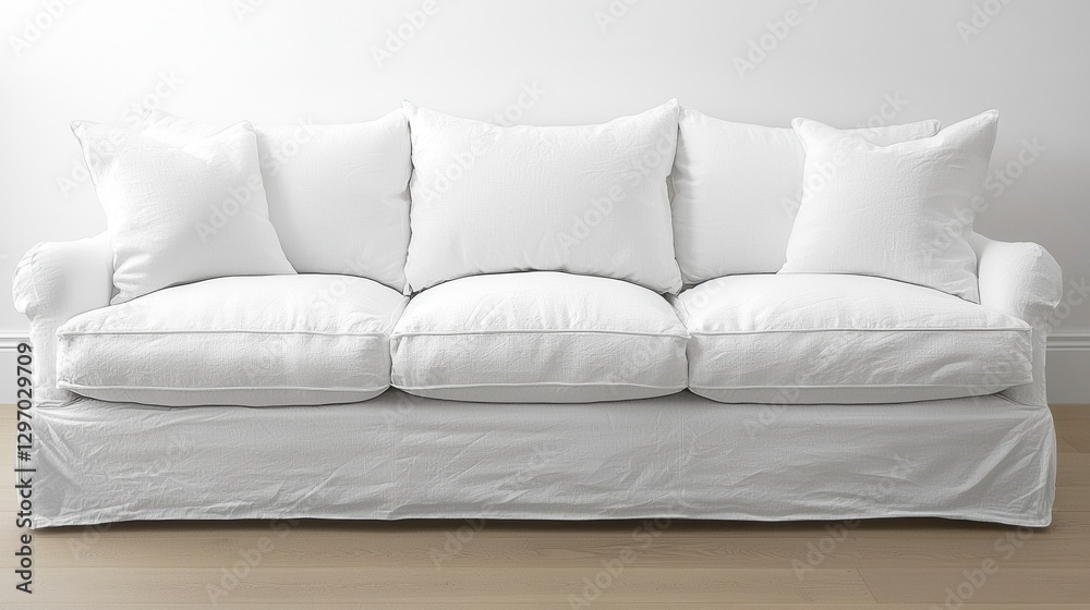 Obraz premium White Sofa in Simple Room