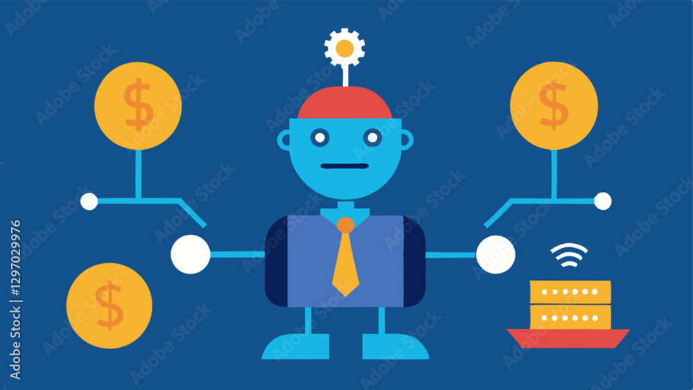 These descriptions can serve as a guide for creating vector illustrations that embody the concept of automated investment platforms in a simple and clear manner. These descriptions can serve as a guide for creating vector illustrations that embody the concept of automated investment platforms in a simple and clear manner.