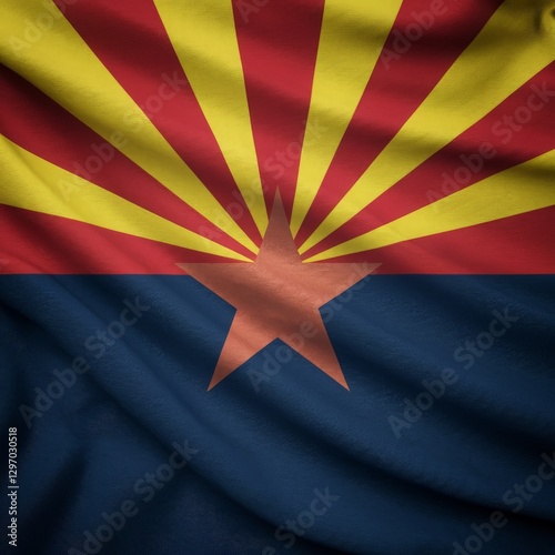 Arizona flag background.
