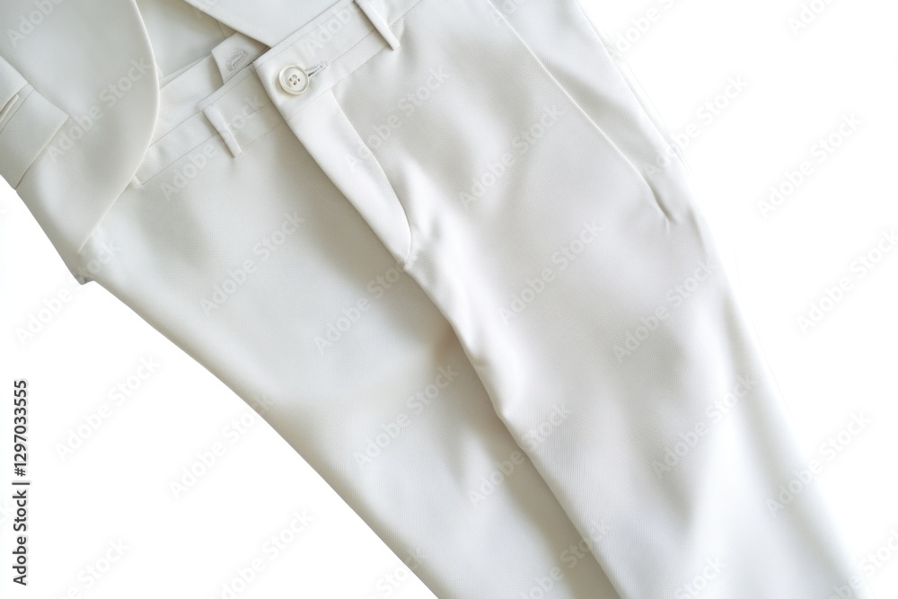 A close-up of a white suit and tie, perfect for professional settings or formal events A close-up of a white suit and tie, perfect for professional settings or formal events