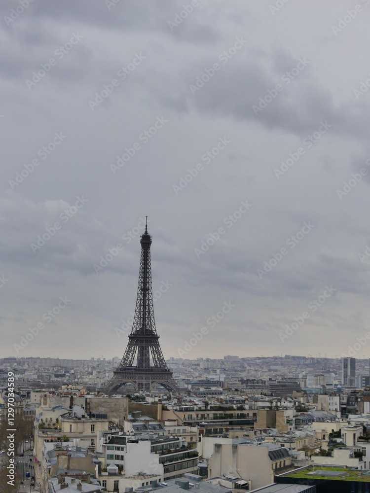 Fototapeta premium Vue Paris Tour Eiffel