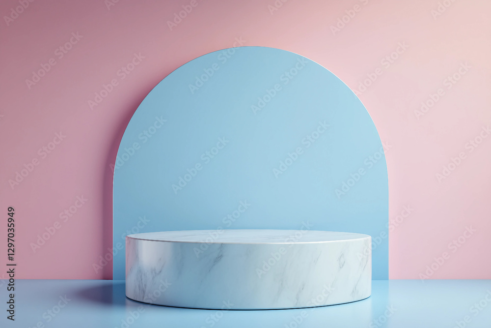 Minimal colorful podium and scene with 3d render vector in abstract background ai generative Minimal colorful podium and scene with 3d render vector in abstract background ai generative