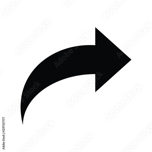 Vector share arrow button icon, publish arrow social media icon, right arrow simple direction interface tool concept element.