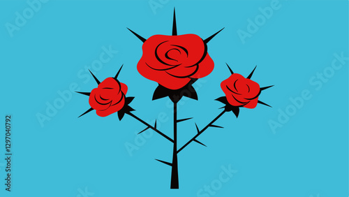 Thorns and Roses A bouquet of roses labeled Social Media with thorns around it representing the beautiful yet painful aspects of comparing oneself to others online.