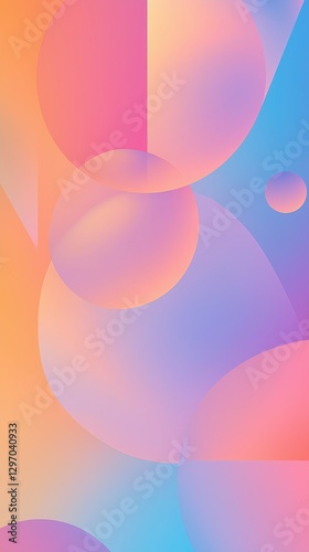soft overlapping translucent circles in pastel hues with colorful gradient shapes abstract layout copyspace concept of branding design marketing