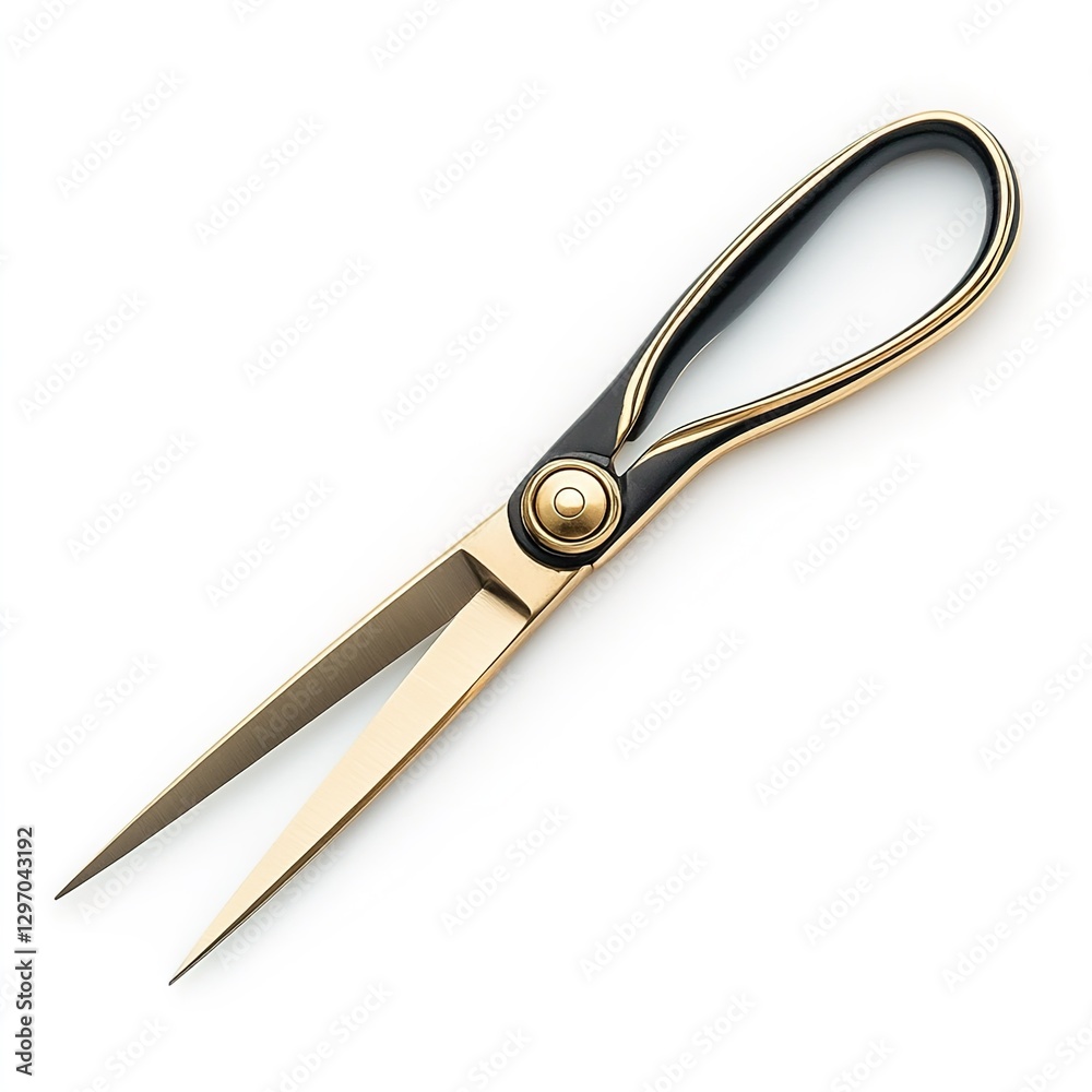 Sharp Fabric Scissors Isolated on White Background, Essential Tool for Cutting Fabric in Sewing and Craft Projects Sharp Fabric Scissors Isolated on White Background, Essential Tool for Cutting Fabric in Sewing and Craft Projects