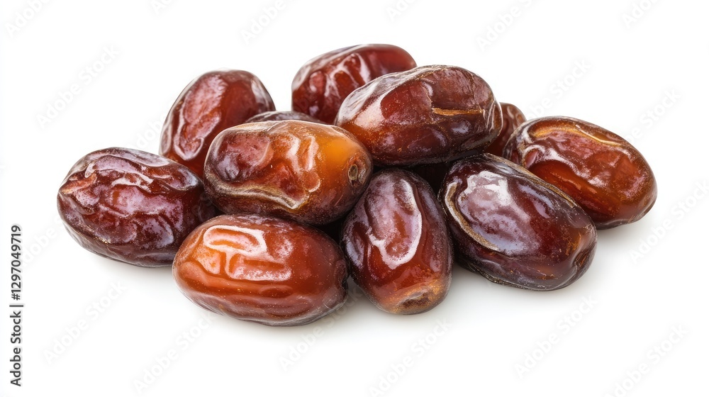 Dates floating on a white background, highlighting their rich brown tones and glossy textures. Dates floating on a white background, highlighting their rich brown tones and glossy textures.