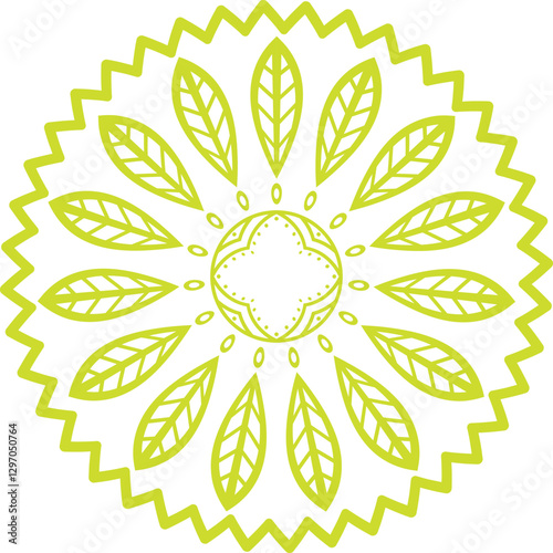 Elegant Floral Mandala Showcasing Symmetry and Beauty