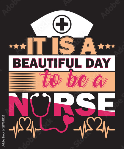 Trendy Nurse tshirt design typographic vector