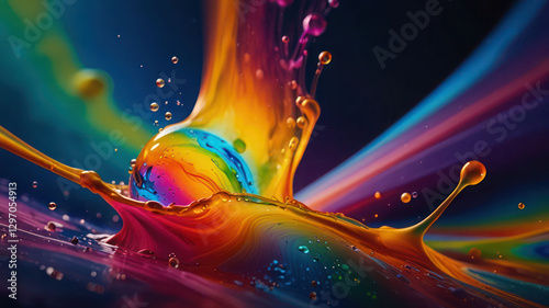Rainbow colors created by soap, bubble, or oil makes can use background