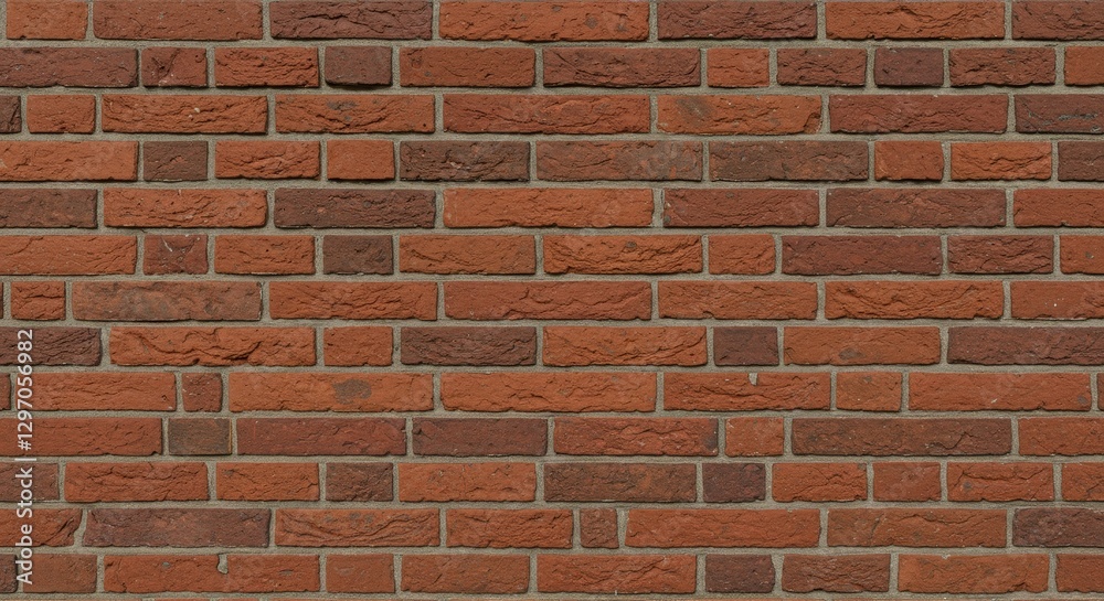 Fototapeta premium Red Brick Wall Texture - high-resolution of a red brick wall texture, perfect for backgrounds and design projects