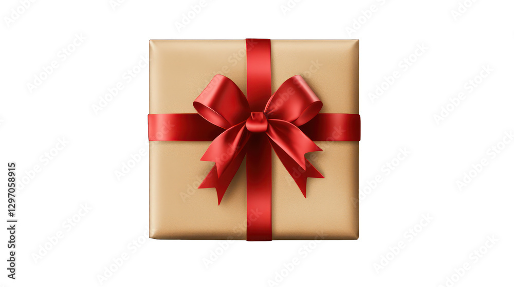 Neatly wrapped holiday present with a bow and ribbon, ready for festive celebrations isolated on transparent background. Neatly wrapped holiday present with a bow and ribbon, ready for festive celebrations isolated on transparent background.