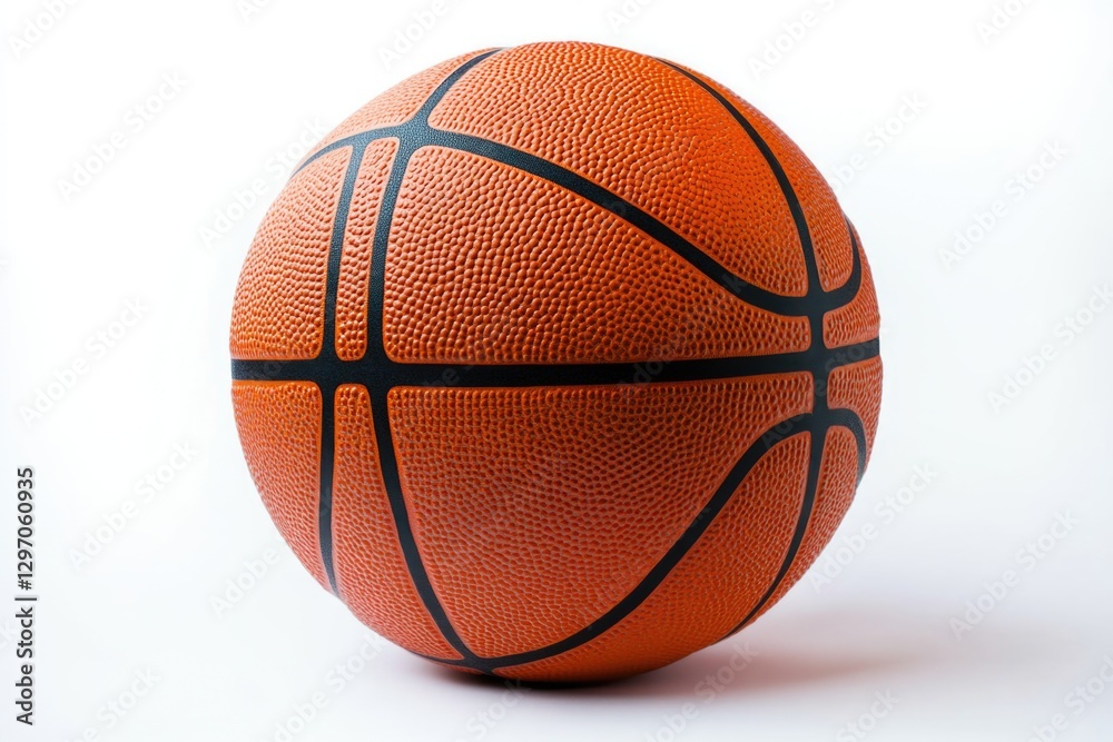 Fototapeta premium A close-up shot of a basketball ball on a white surface