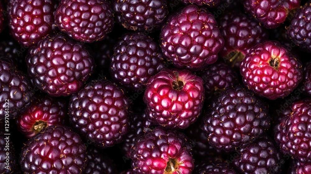 Raspberries in focus