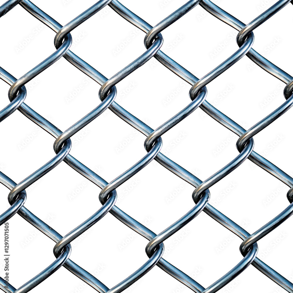 Fototapeta premium Chain link fence, isolated 