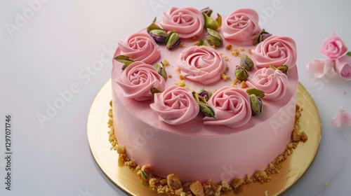 pistacchio rose cake