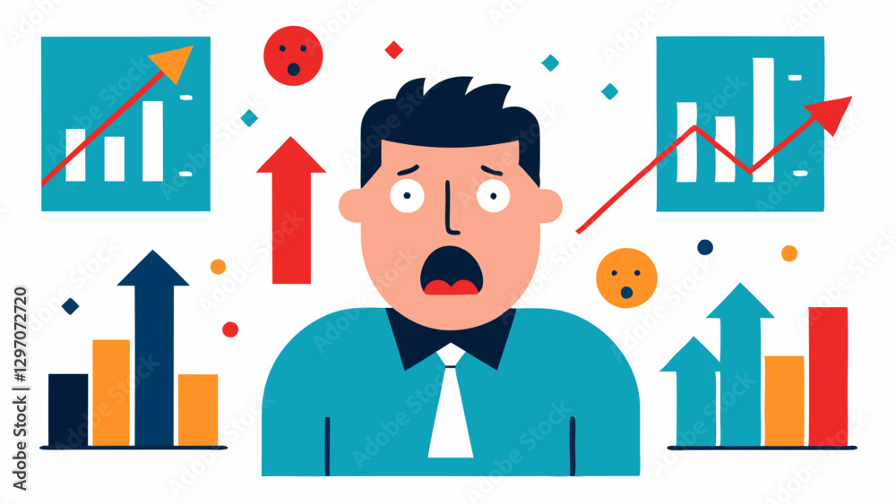 These descriptions can guide artists in creating vector illustrations that effectively capture the essence of stock market volatility and investor reactions. These descriptions can guide artists in creating vector illustrations that effectively capture the essence of stock market volatility and investor reactions.