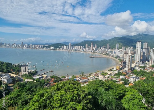 Itapema - panoramic view of the Itapema coastline from the viewpoint