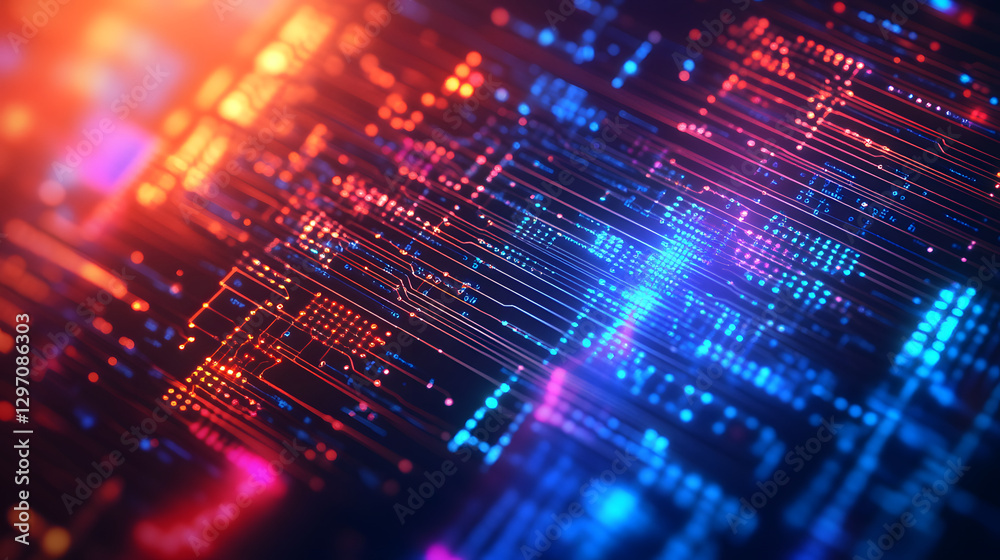 Digital technology background with glowing digital data and circuit board patterns
Digital technology background with glowing digital data and circuit board patterns