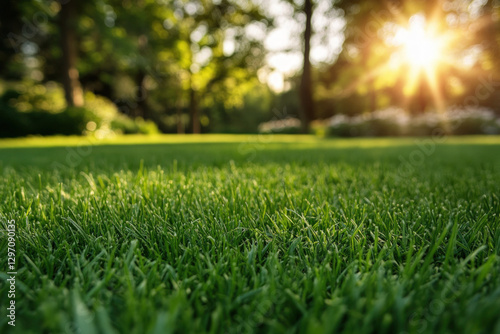 A close-up of lush green gr...