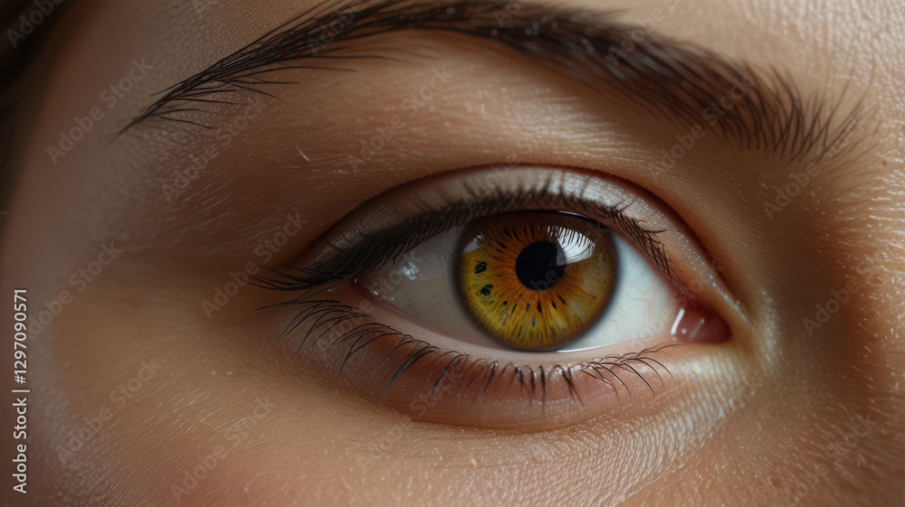 Fototapeta premium A Close Up Of Human Female Eye Background