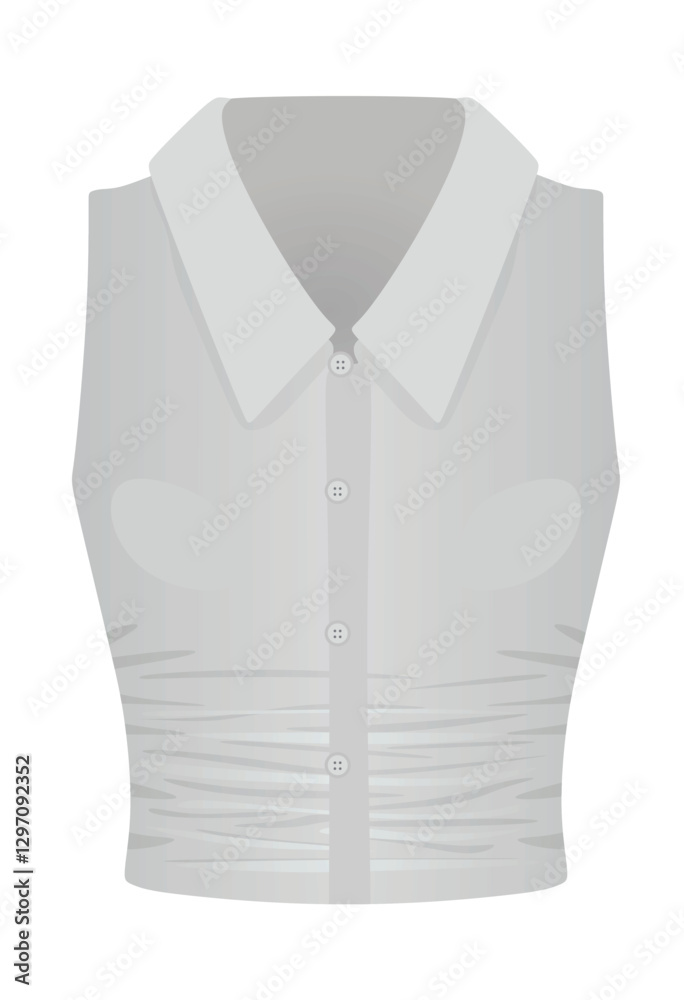 Sleeveless crop t shirt. vector Sleeveless crop t shirt. vector