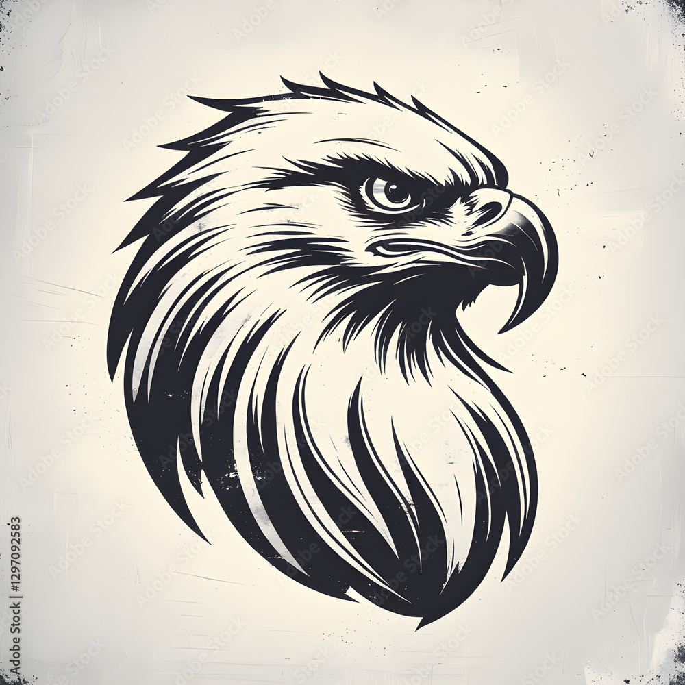 Fototapeta premium eagle on a grunge background logo