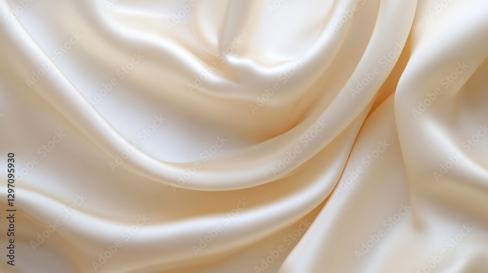 Obraz premium Ivory Silk Fabric with Drapes
