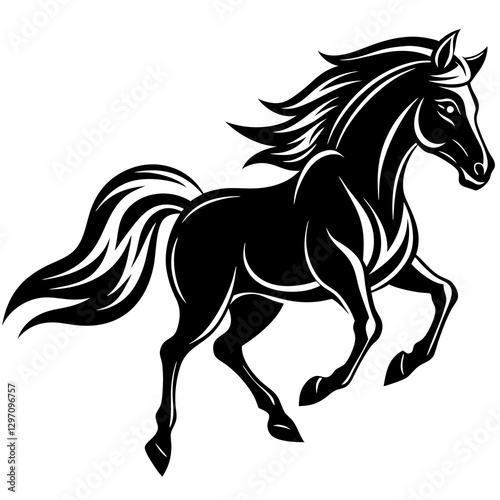 horse silhouette vector