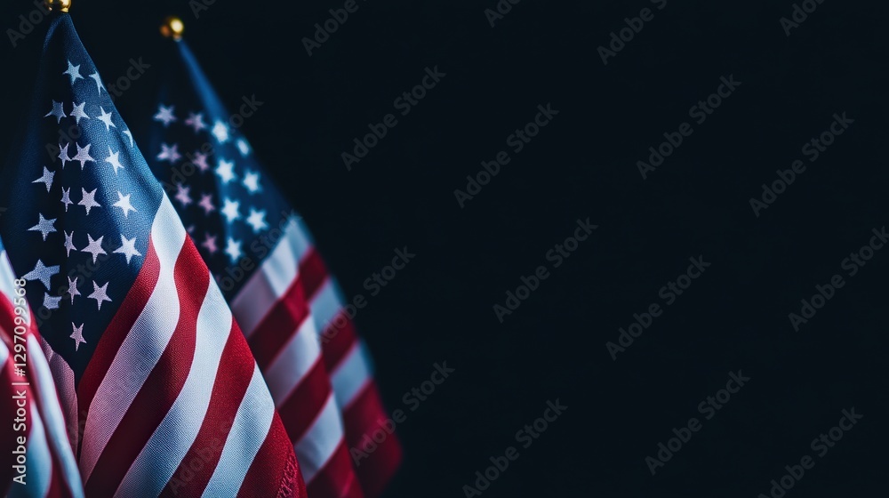Obraz premium High Contrast Presentation Slide for Fourth of July Celebration