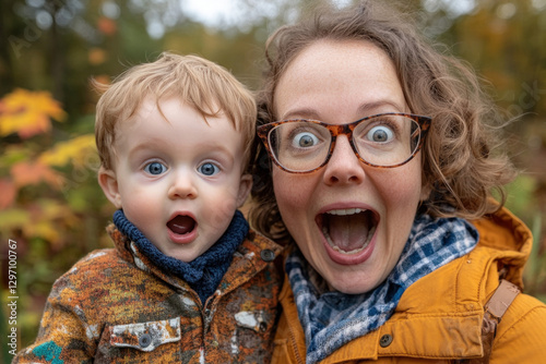 A humorous scene of a mom w...
