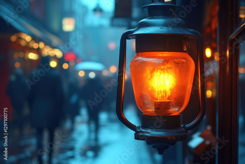 A historic gas lamp in Lond...