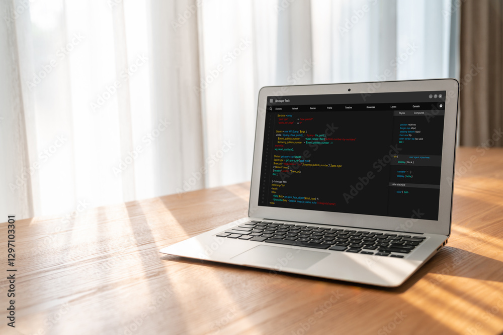 Software development programming on computer screen for modish application and program coding Software development programming on computer screen for modish application and program coding