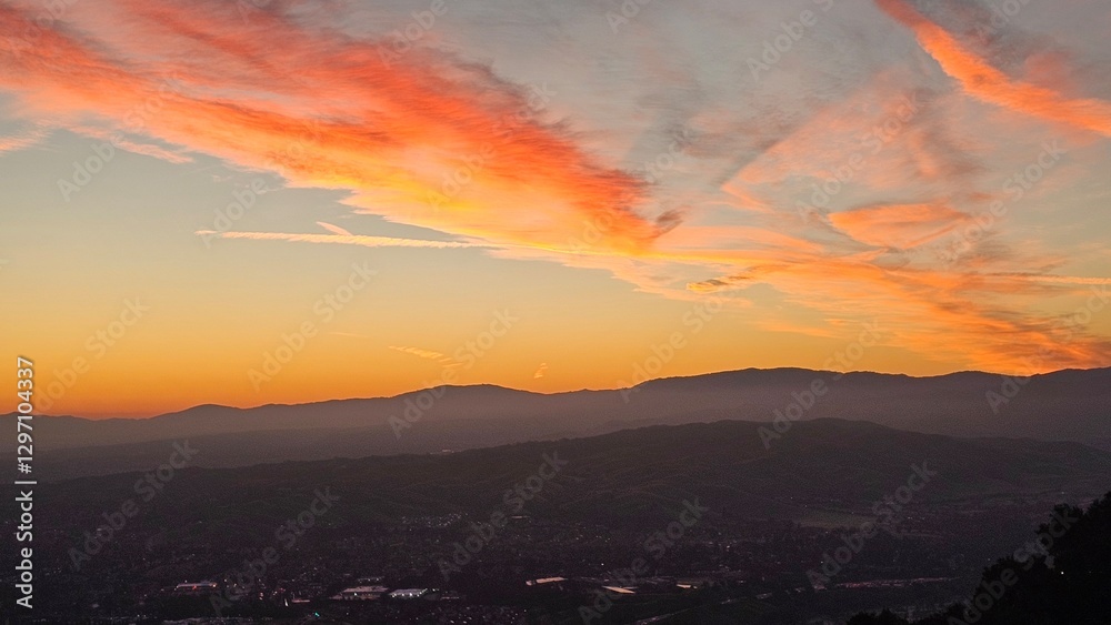 Fototapeta premium sunset in the mountains