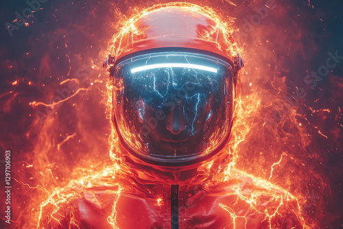 A person wearing an arc fla...