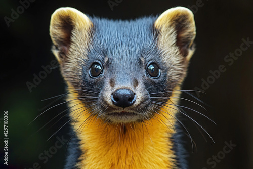 A pine marten (Eira barbara...