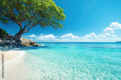 A scenic beach at Alexandra Headland, Australia, clear water, tropical and serene photo