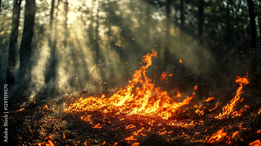 fire in the forest, fire scenery, close up of a fire fire in the forest, fire scenery, close up of a fire