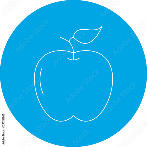 Apple single vector icon illustration