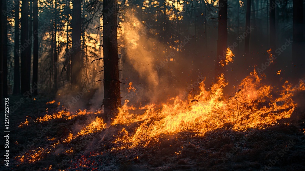 fire in the forest, fire scenery, close up of a fire fire in the forest, fire scenery, close up of a fire