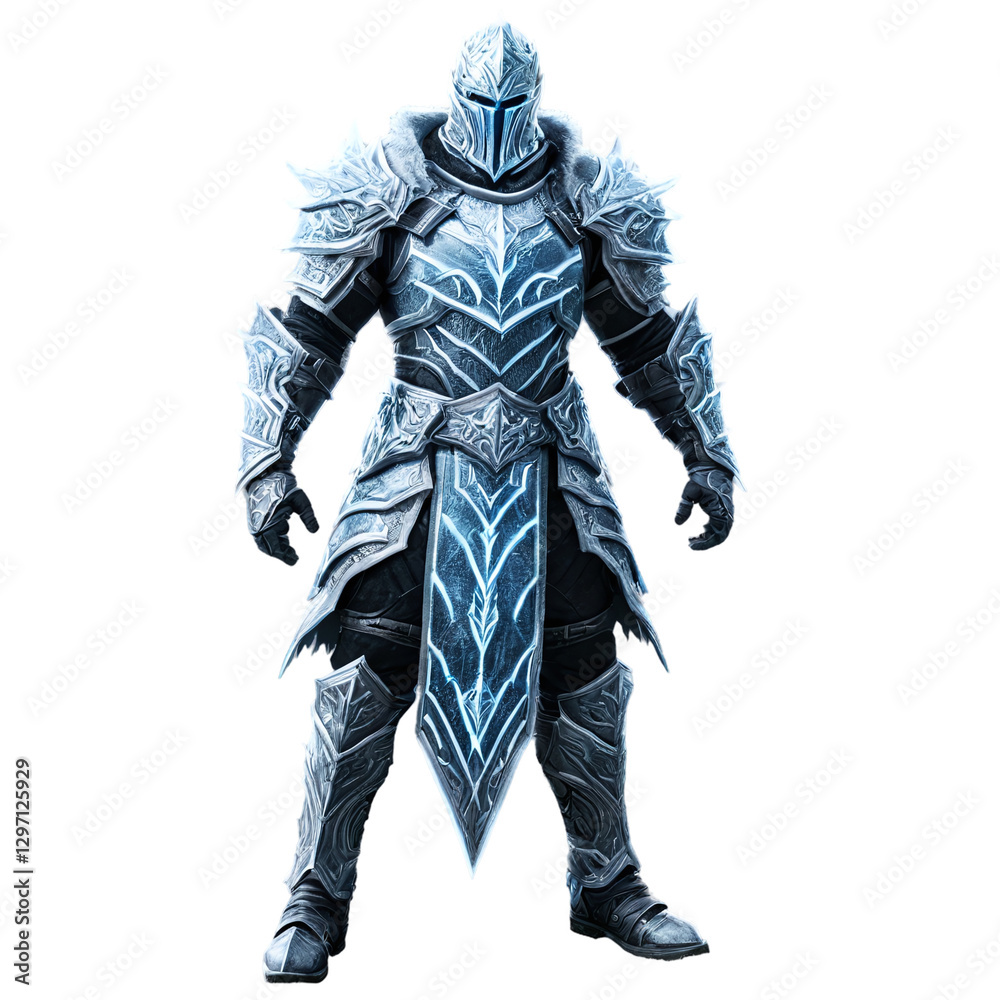 Fototapeta premium frost warrior isolated on transparent background