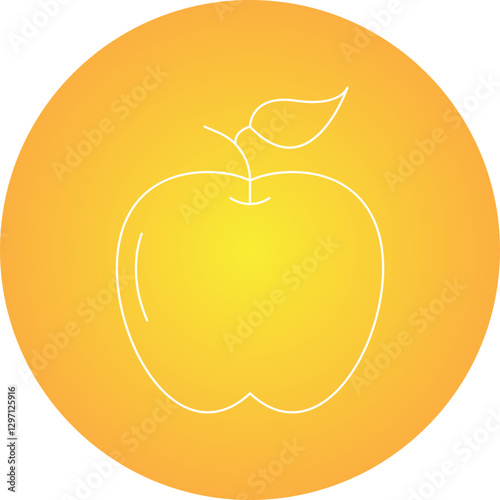 Apple single vector icon illustration