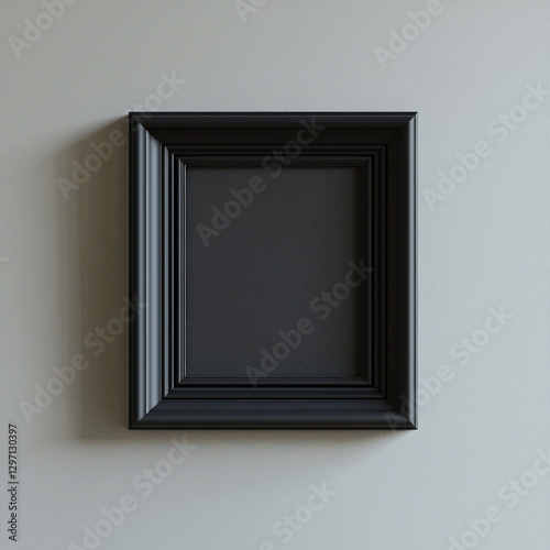 black photo frame isolated