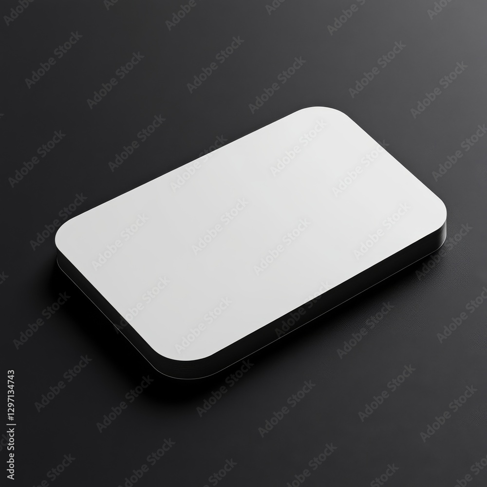 Minimalist White Card on Black Background: Sleek, Modern, and Elegant Business Presentation