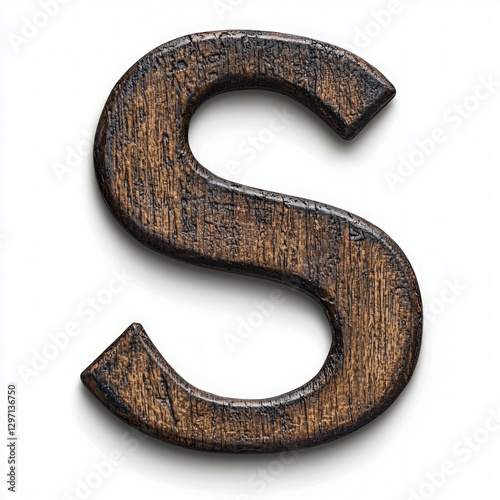 isolated wooden letter