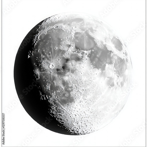 moon isolated on white