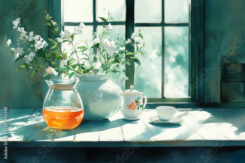 Tea Watercolor Illustration