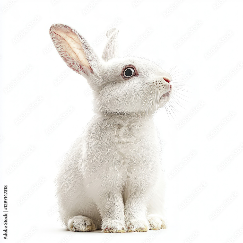 Obraz premium white bunny isolated