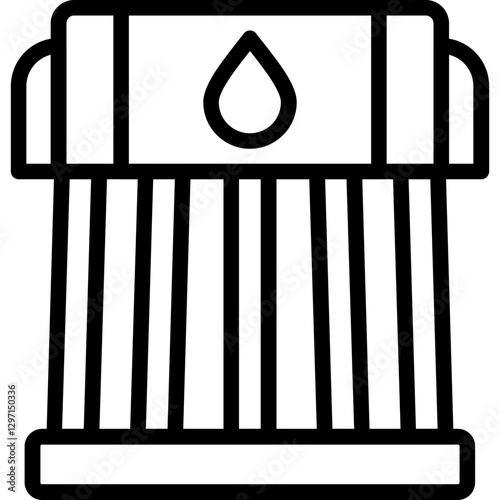 Solar Water Heater Icon