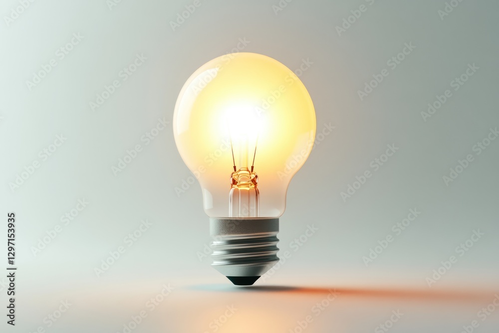 A glowing incandescent light bulb illuminates the scene, symbolizing ideas and innovation. A glowing incandescent light bulb illuminates the scene, symbolizing ideas and innovation.